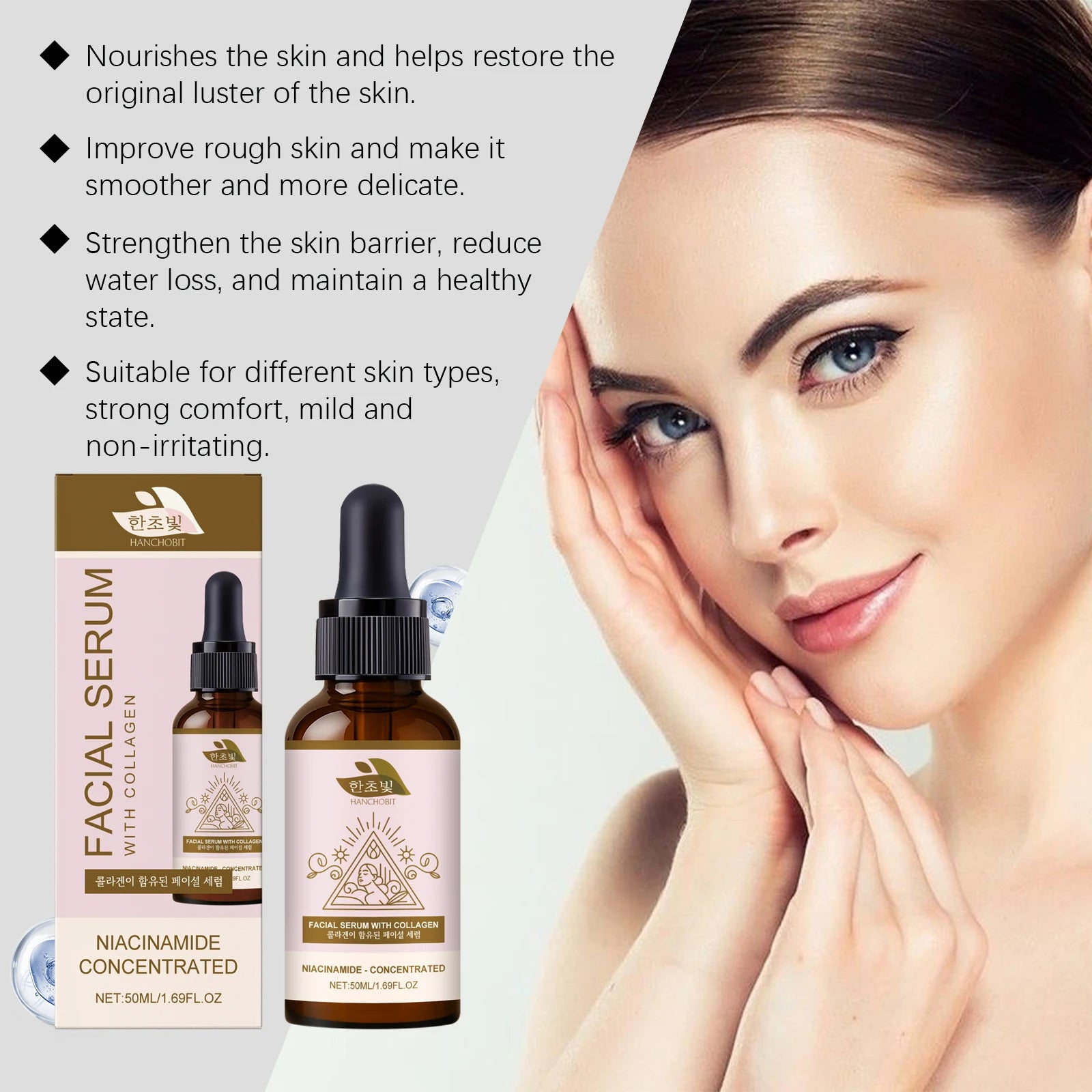 Hanchobit Collagen Facial Serum – Moisturizing & Nourishing Collagen Face Serum Zpaxo