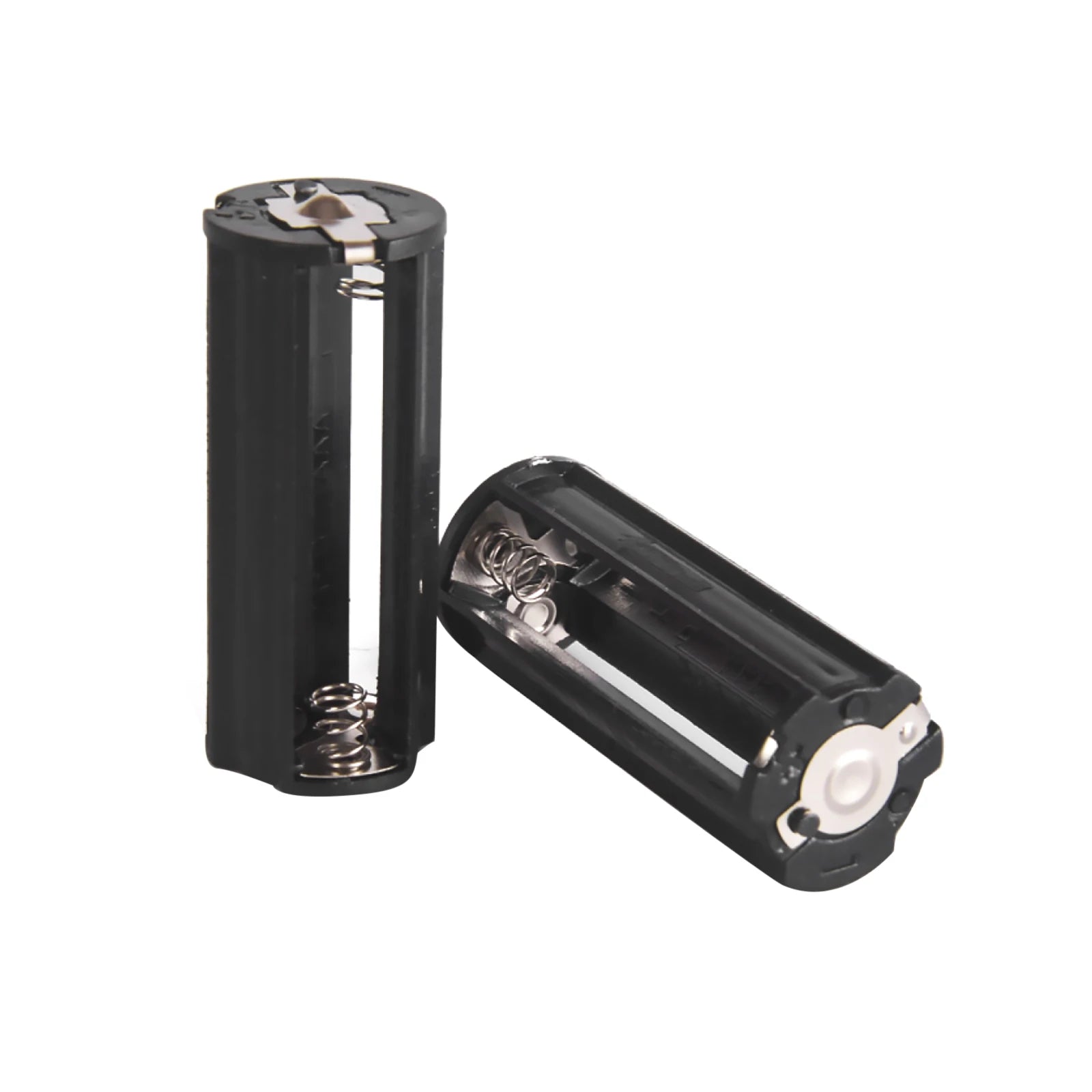 3-AAA Battery Holder Black Plastic Box Cylindrical Case Flashlight