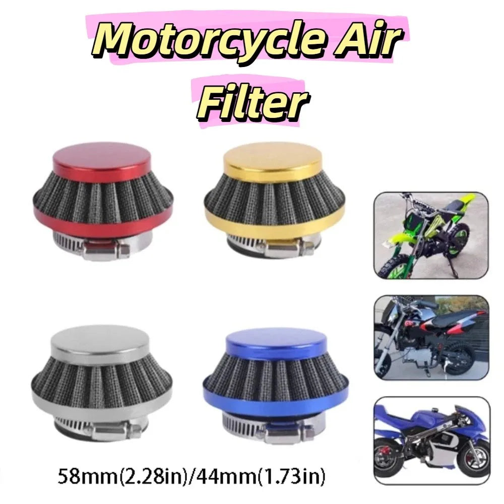 58mm Motorcycle Air Filter Modification Kit 44mm Air Filter Cleaner Intake Tube High Performance Air Filter Pocket Bike Zpaxo