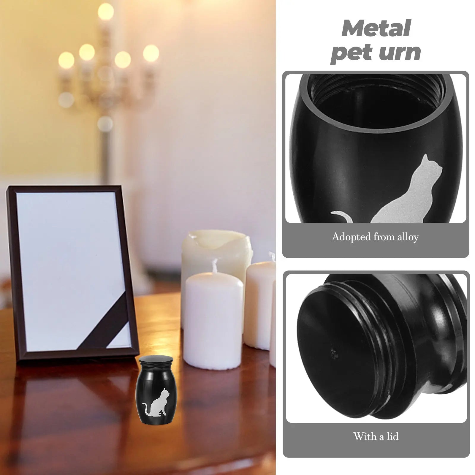 Mini Metal Pet Urn Alloy Lightweight Strong Seal Portable Keepsake