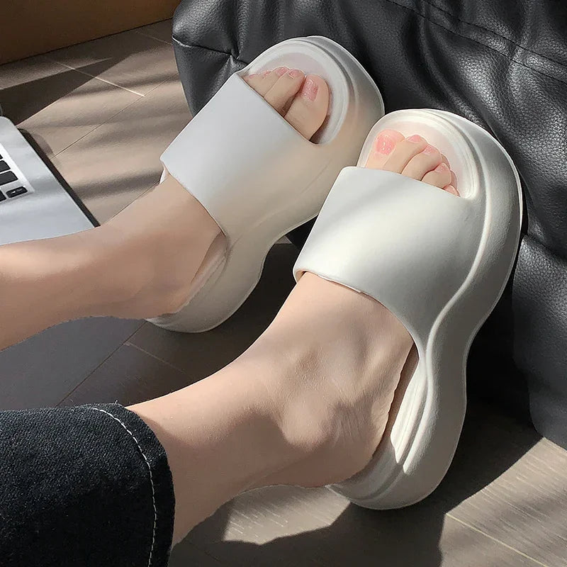 EVA Platform Slippers Women Thick Sole Non Slip Beach Slides Sandals