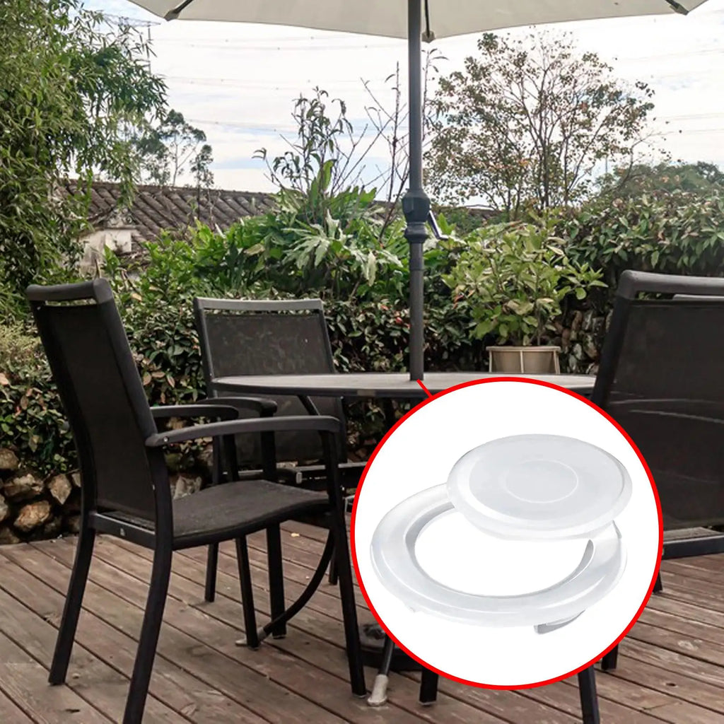 Table Umbrella Hole Ring and Cap Replacement Parts Umbrella Hole Ring Plug Set for Summer Garden Outdoor Activities Courtyard Zpaxo