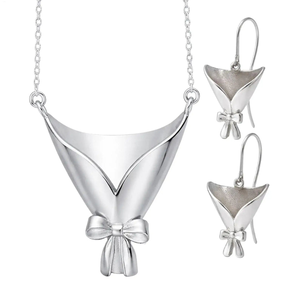 Vase Necklace Fashion DIY Flower Earrings Women Jewelry Pendant Tiny