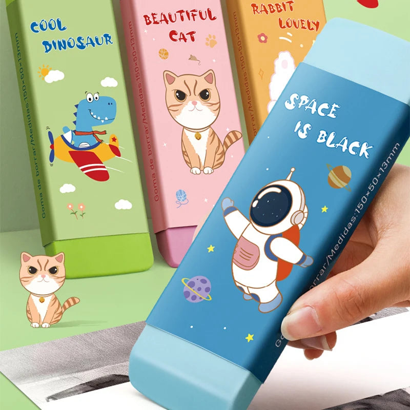 Giant Cartoon Eraser for Kids – 150x50mm Low-Dust Block