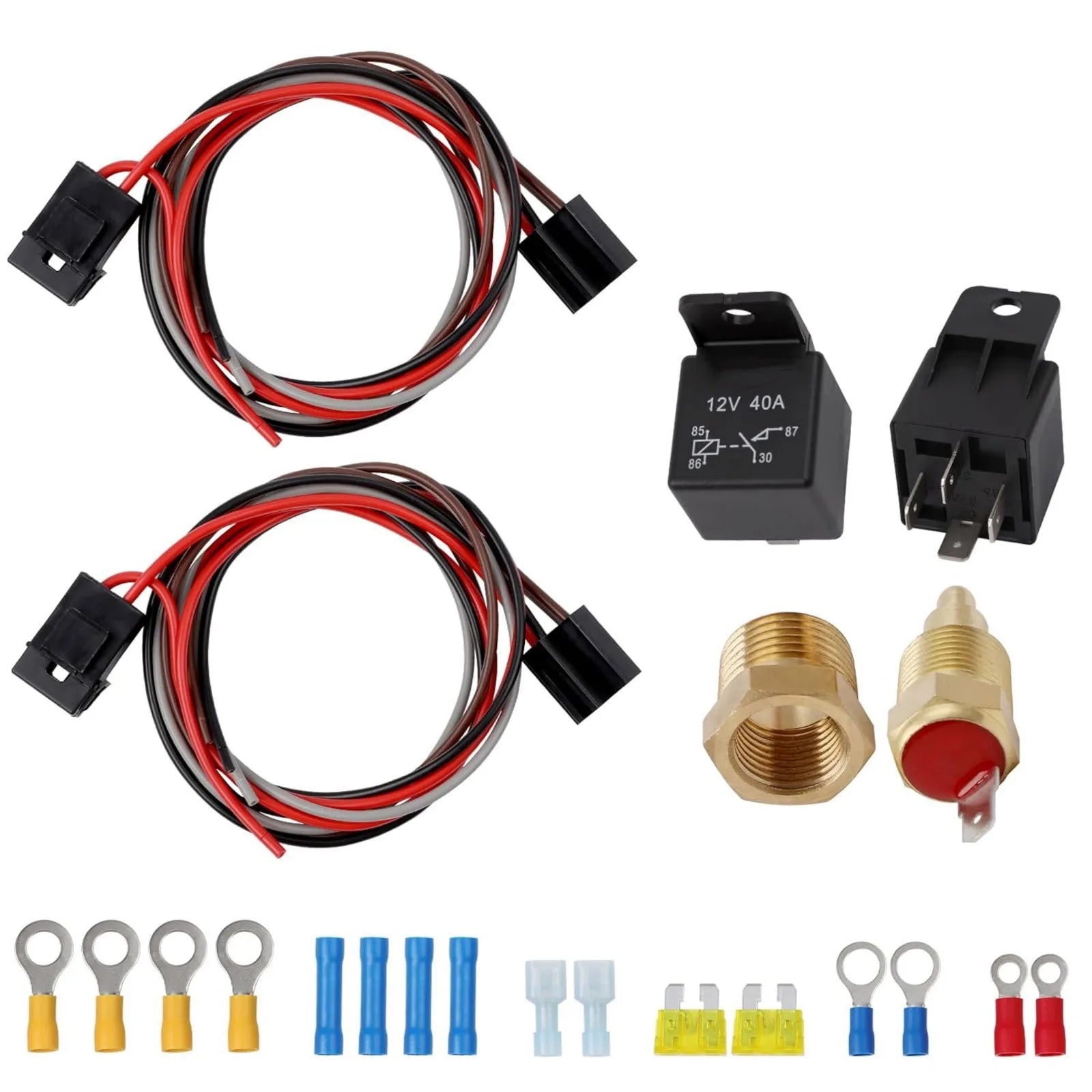 40 AMP Electric Fan Relay Cooling Thermostat 185 175 Off Temperature