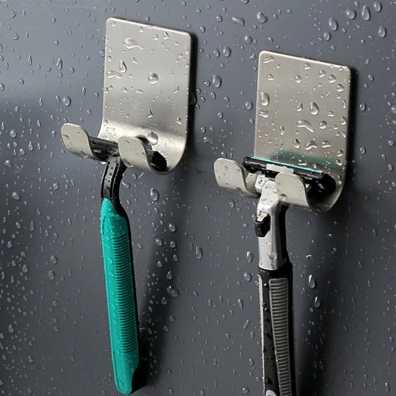 Wall Razor Holder Storage Hook Bathroom Shaving Razor Rack Men Shaver Holder Shelf Hanger Razor Stand Razor Blade Holder Hooks Zpaxo