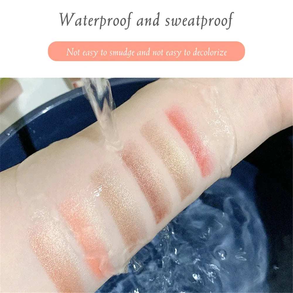 1Pcs Professional 2 In 1 Double Color Gradient Velvet Eye Shadow Stick Lazy Makeup Waterproof Lasting Shimmer Metallic Eyeshadow Zpaxo