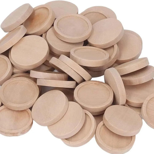 10-Pack Wooden Pendant Trays – Round Cabochon Blanks for Jewelry Jewelry Making Blanks Zpaxo 10pcs original color