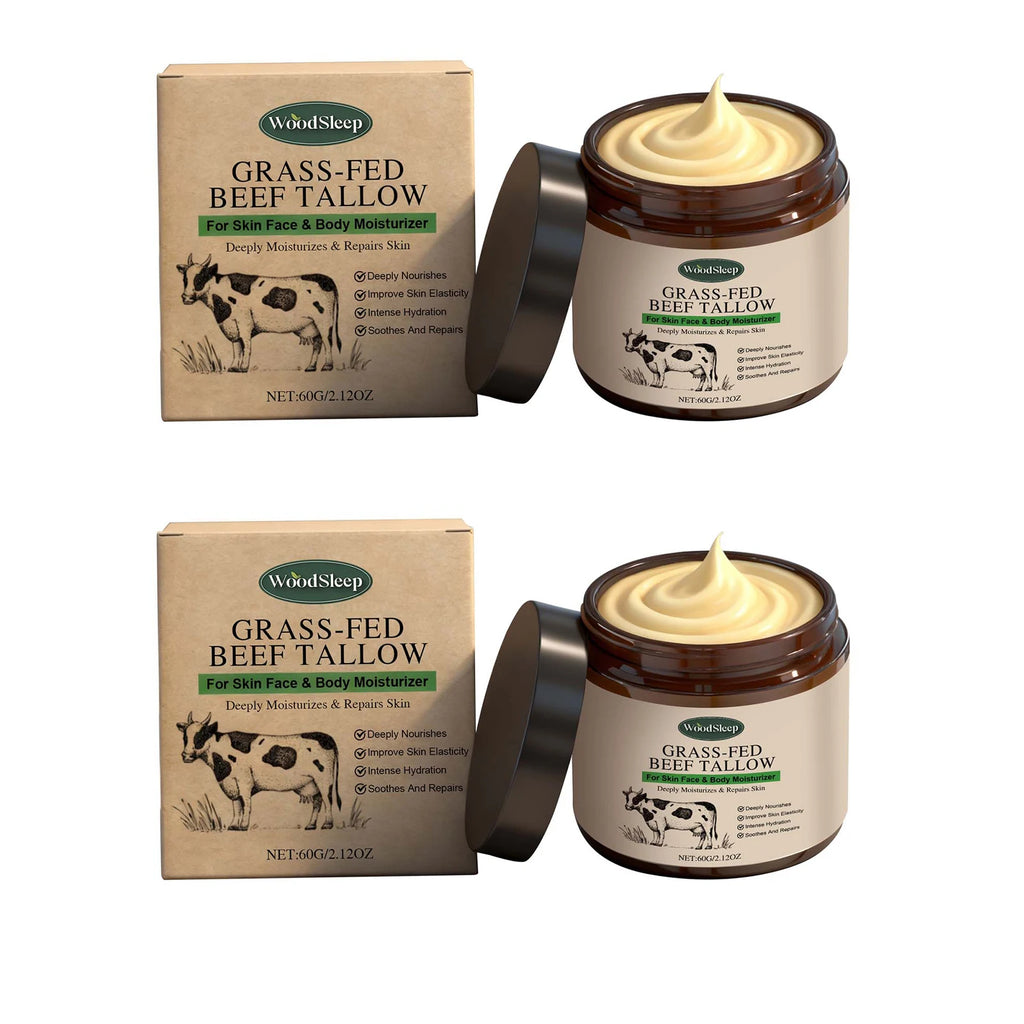 Face Body Massage Tallow Balm Natural Whipped Hydrating Lotion Brightening Skin Oil Control Shrink Pores Firming Lifting Cream Zpaxo 2pcs X 60g