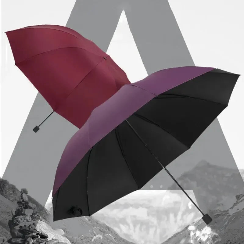 130cm High-Quality Ten-Bone Umbrella Waterproof Windproof Reinforced Frame Manual Large Protection Umbrella Zpaxo
