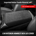 Alcan tara For Hyundai Tucson 2019 2021 2022 2023 Car Armrest Storage Box Panel Pad Cover Center Console Box Lid Interior Trim Zpaxo Default Title