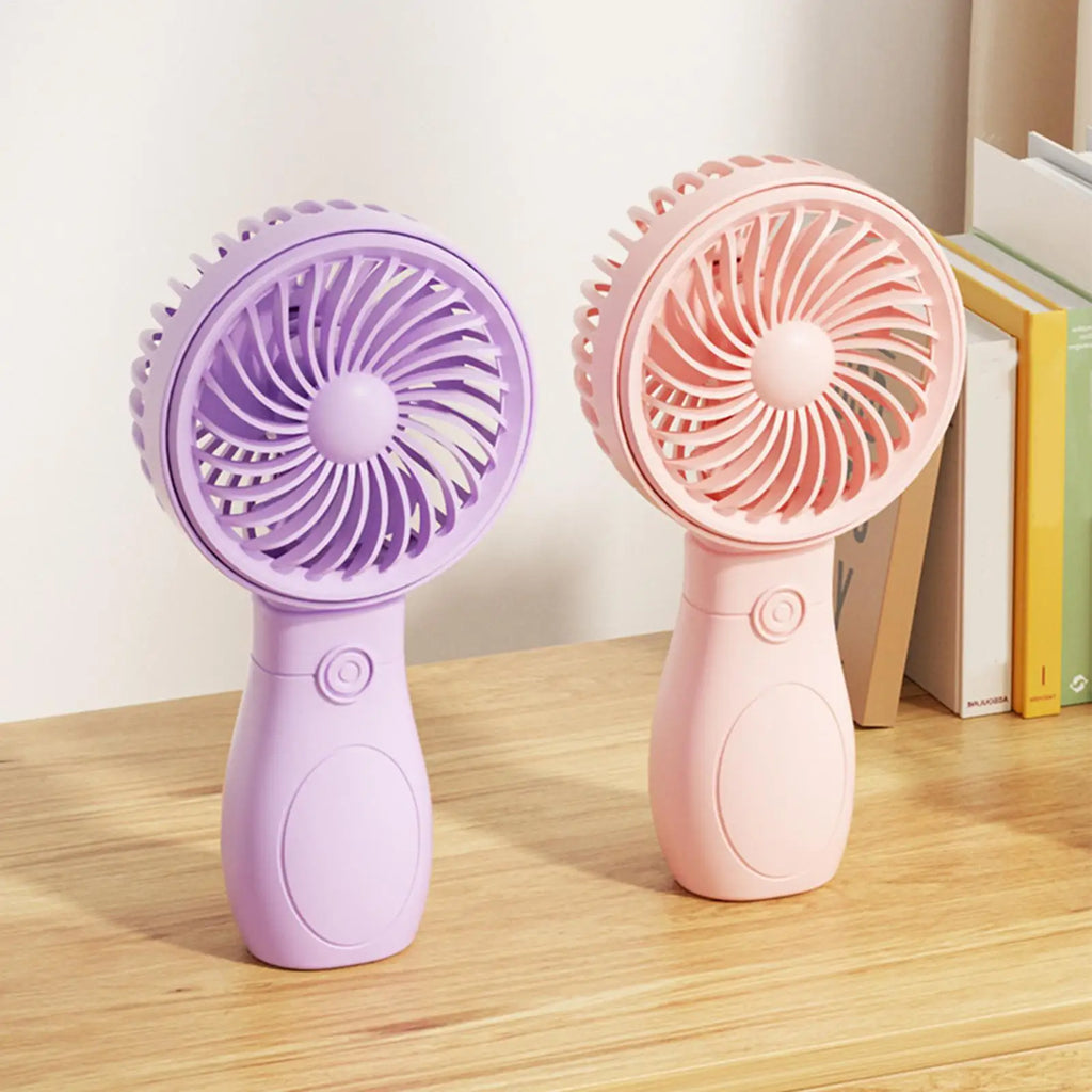 Mini Handheld Fan Low Noise 3 Speed Adjustable Portable Small Desk