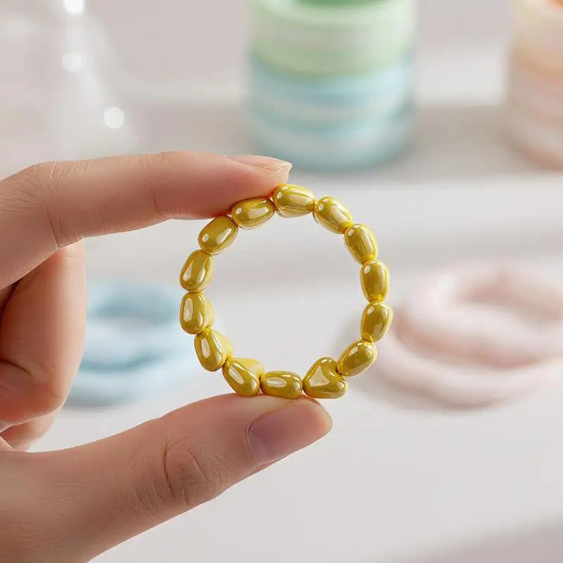 Heart Beaded Bracelet Fashion Sweet Colorful Retro Women Jewelry Zpaxo