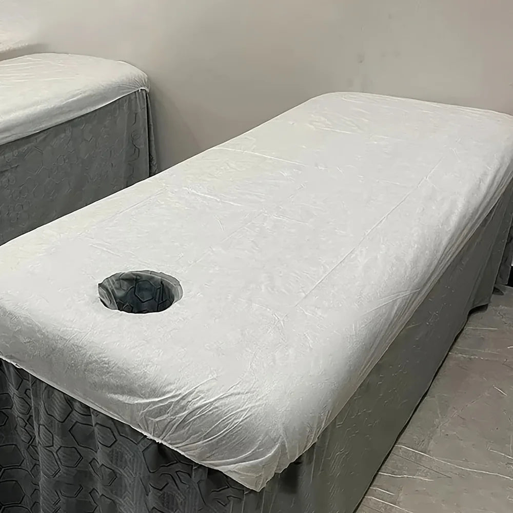 Disposable Bed Cover Beauty Salon Open Hole Spa Massage Soft Sheets Zpaxo