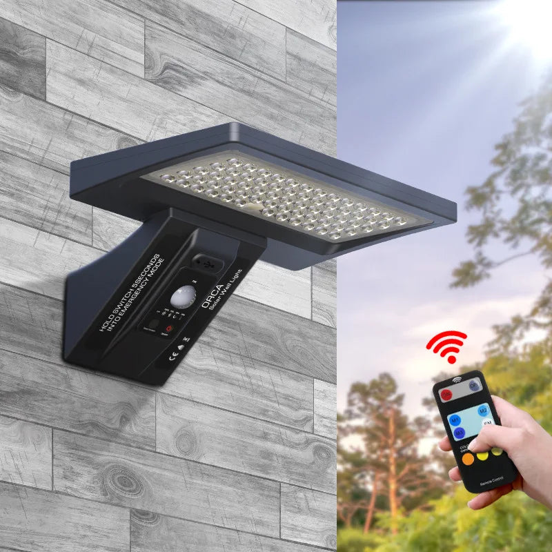 Outdoor Solar Wall Lights Waterproof Sensor Remote Control 4 Modes Zpaxo