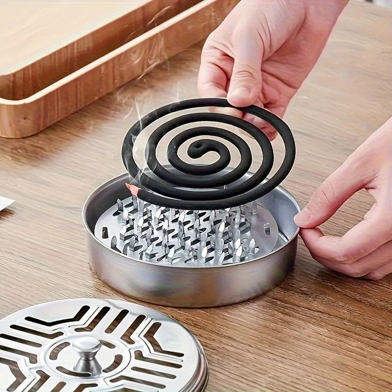Stainless Steel Fireproof Mosquito Coil Holder Tray