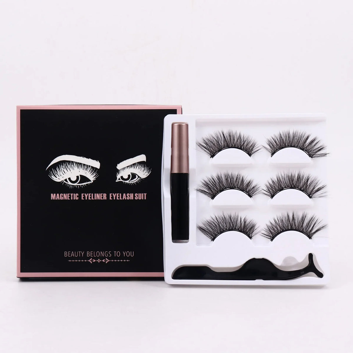 Magnetic Eyelashes Set Full Strip 5/7/10 Pair Natural Cilia False Eyeliner Dramatic Volume Thick Synthetic Eye Lashes Makeup Zpaxo 3Pair 019