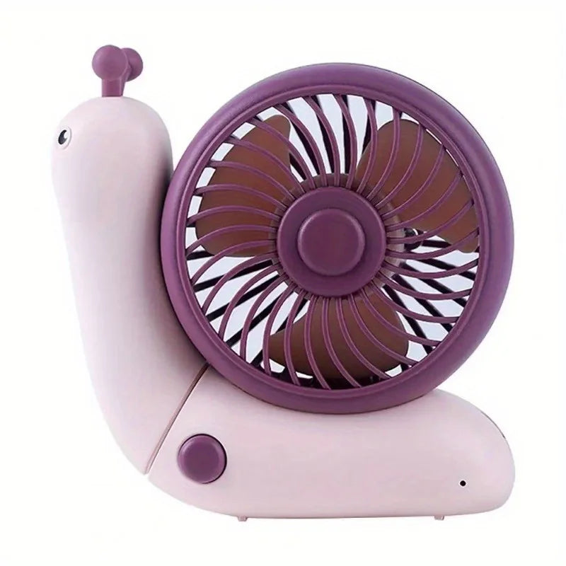 Creative Portable Mini Fan Silent Strong Wind Foldable Cartoon Snail