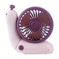 Creative Portable Mini Fan Silent Strong Wind Foldable Cartoon Snail