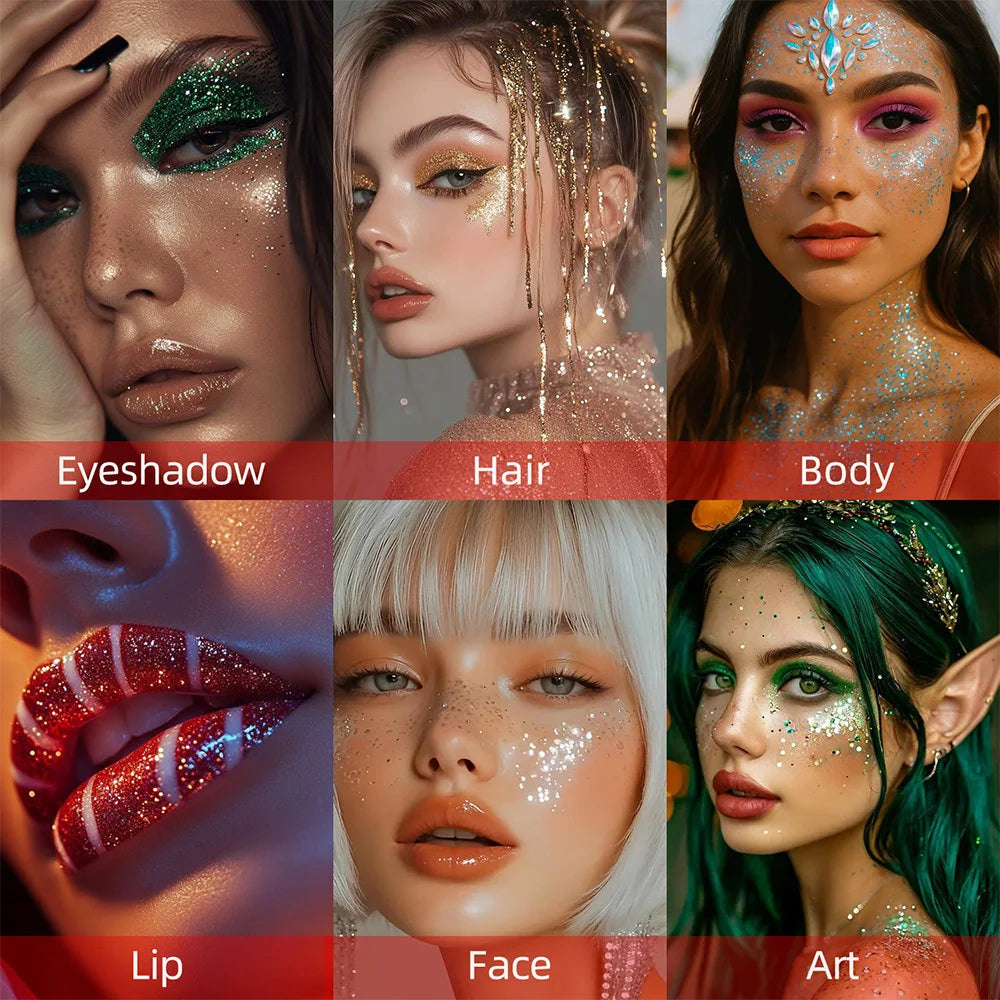 Body Glitter Stick Sequins Gel Mermaid Shimmer Topcoat Festive Orgy Eyeshadow Thick Hair Makeup Zpaxo