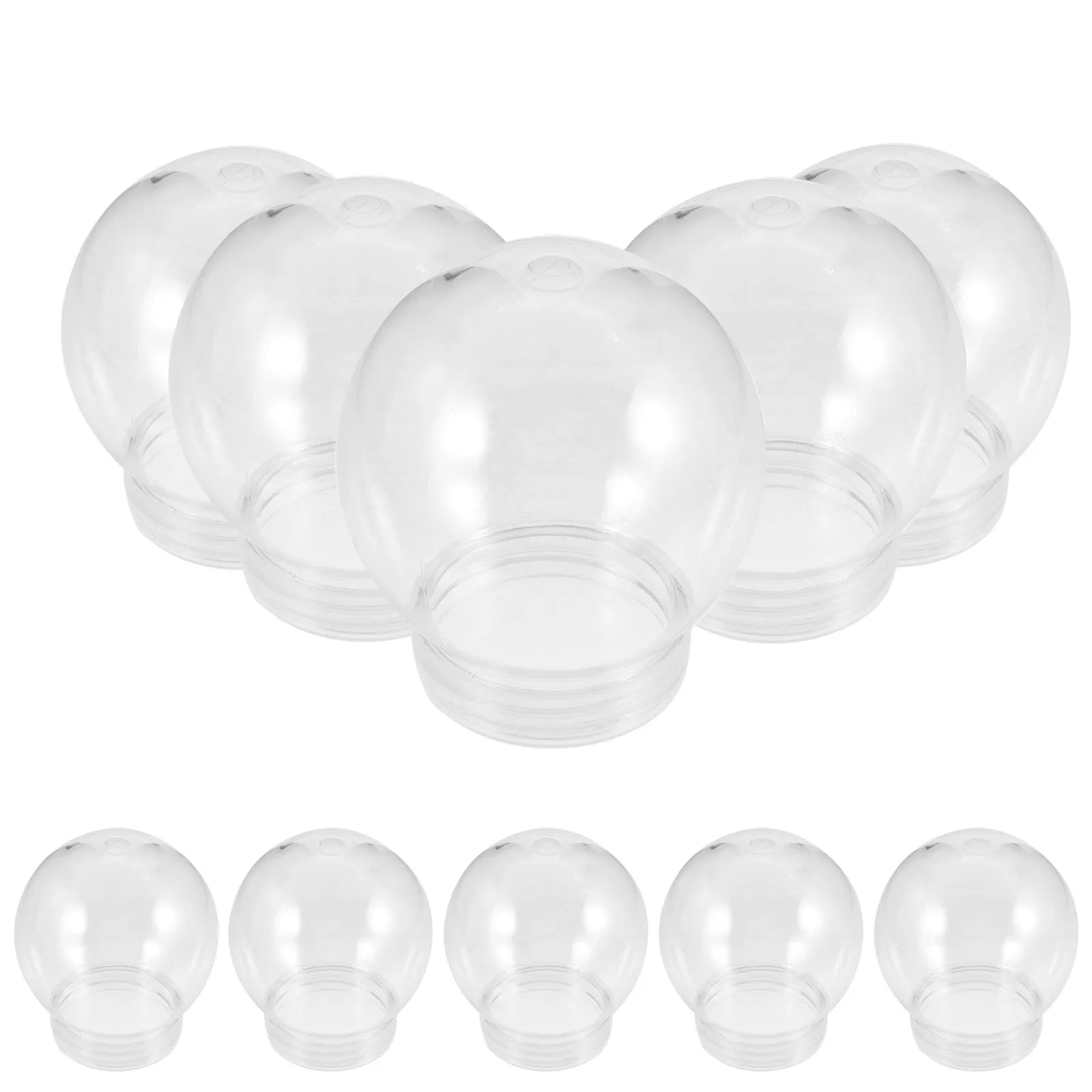 Clear Plastic Snow Globes Round Ball Lightweight DIY Empty Water
