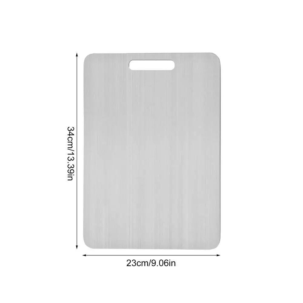 Titanium Cutting Board 304 Stainless Steel Double-sided Kitchen Zpaxo 23x34cm