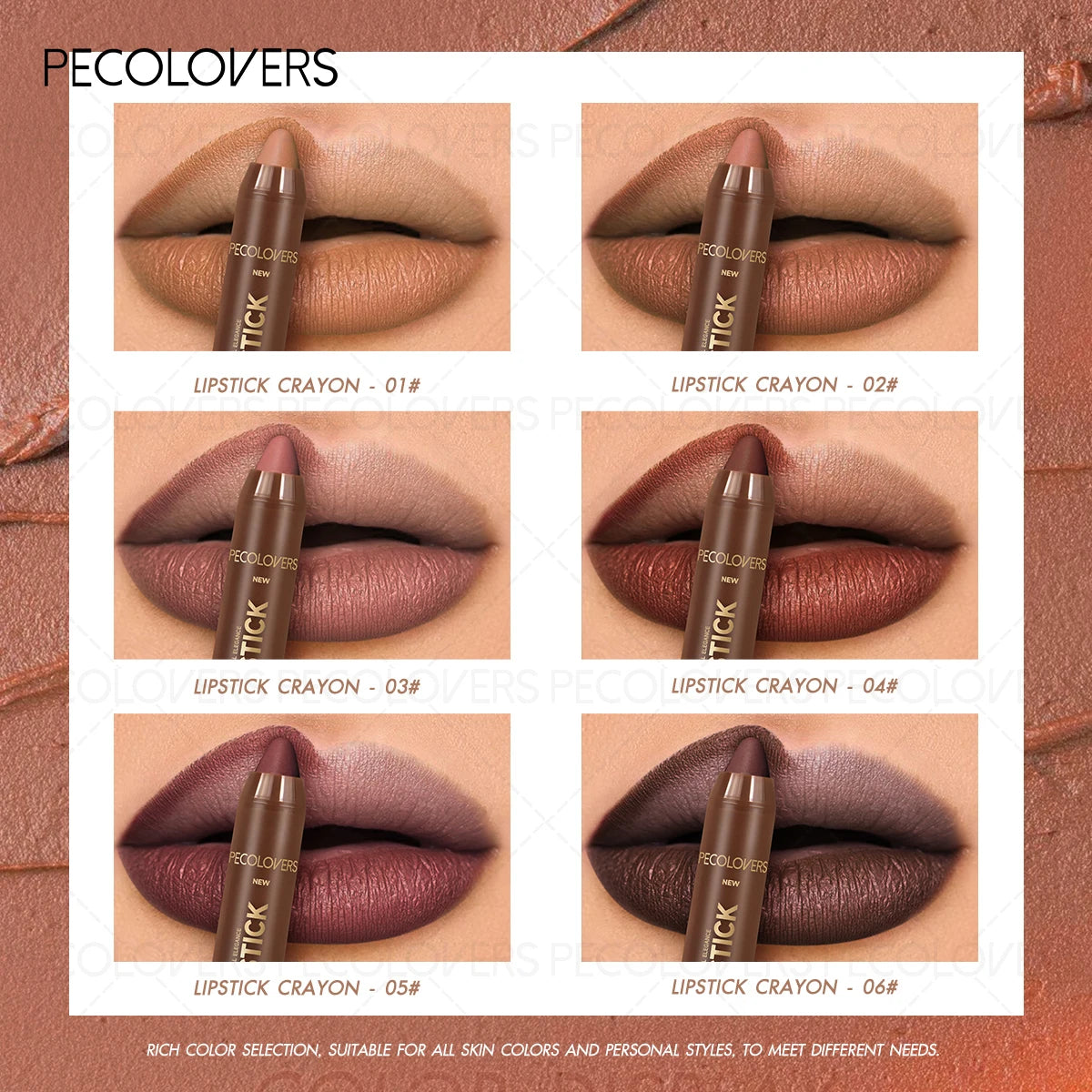 2-in-1 Lip Liner and Lipstick (1PC) - Matte Finish, For Defining Lip Contour, Fits Autumn and Winter Makeup Styles Zpaxo