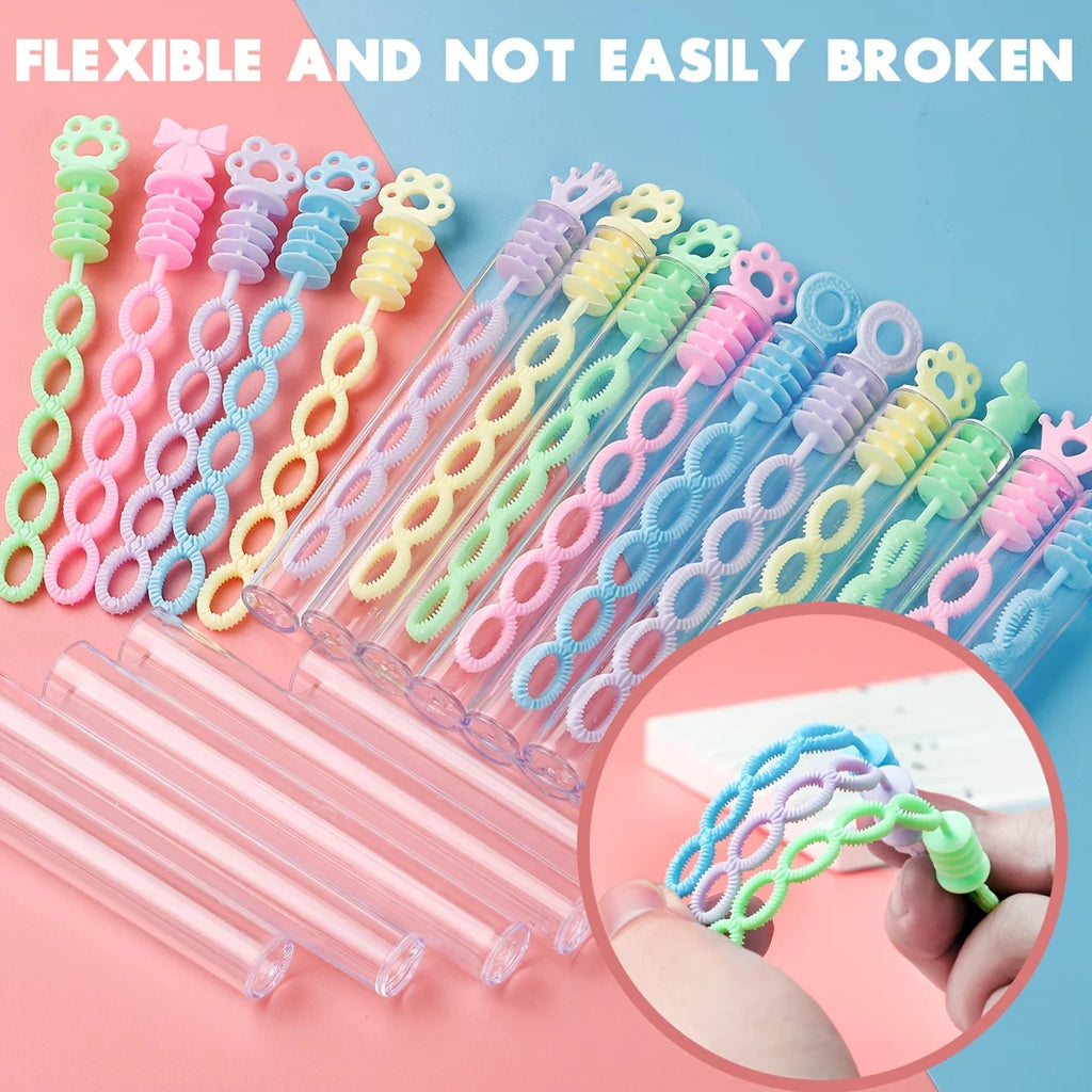 Mini Bubble Wands Set – Pastel Party Favors for Weddings & Events