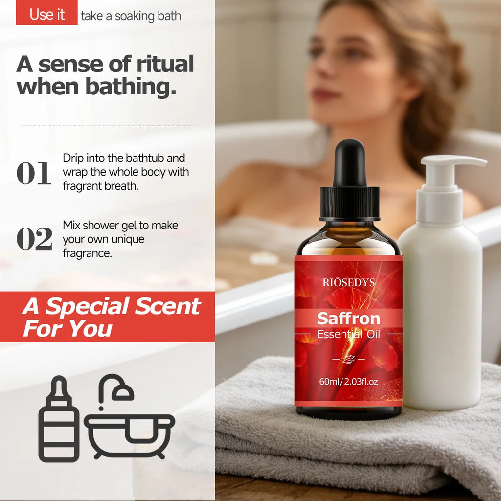 SAFFRON Essential Oil Has Deep Nourishing Moisturizing Effects Making Zpaxo