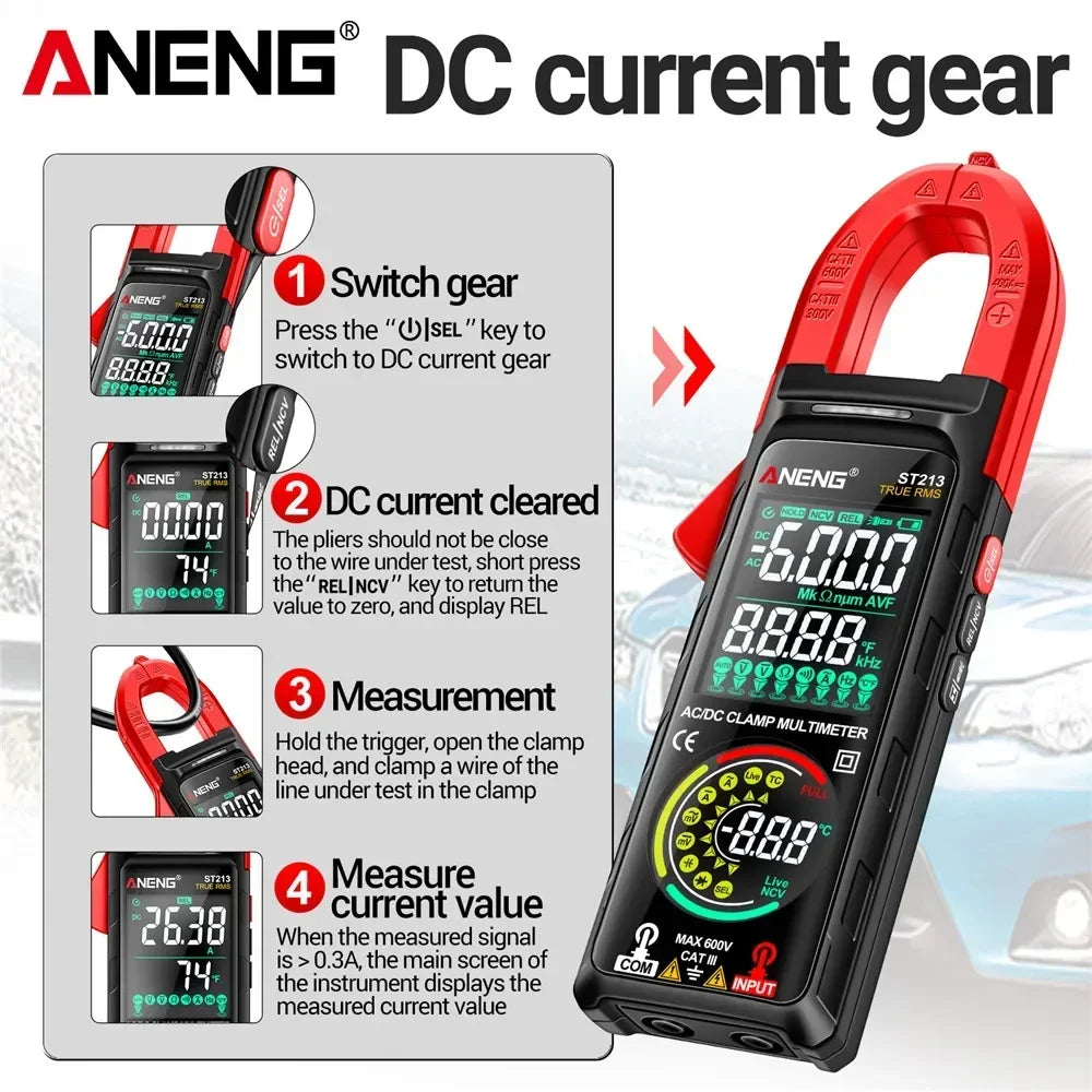 ANENG ST213 Smart Clamp Meter Multimeters 6000 Capacitance Hz