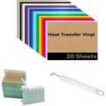 Heat Press Accessories, Perfect Transfer Bundle with 1 pc Hook Weeder, 1 pc Shredded Vinyl Collection Box, 20 sheets of heat tra Zpaxo Default Title