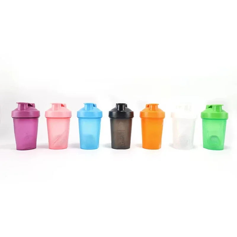 Hot 1-7PCS 400ML Blender Shaker Bottle with Scale Protein Shakes Leakproof for Powder Workout Gym Sport Mixing Cup Water Bottle Zpaxo as show 7PCS