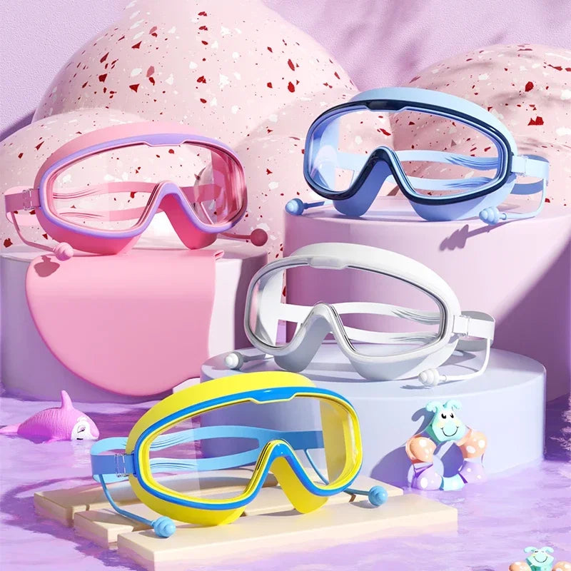 Summer Big Frame Swimming Goggles Kids&adults Anti-fog No Leak Clear