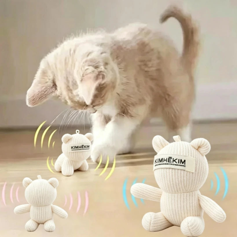 Knitted Cat Toy Simulation Animal Shape Plush Chew Indoor Cats