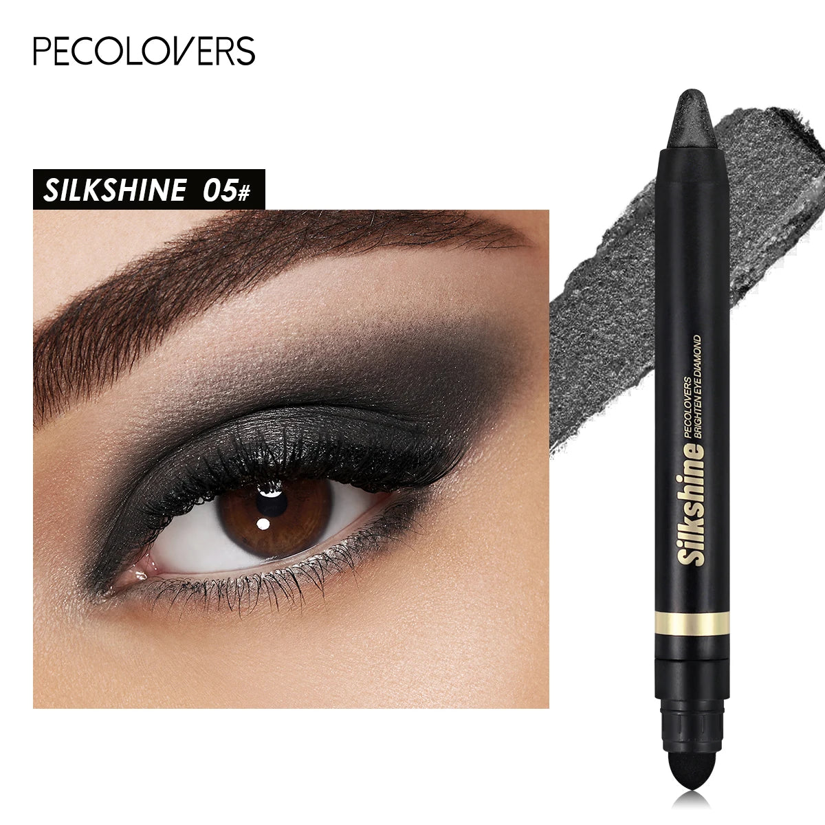 Smoky Eyeshadow Pencil Stick Waterproof Pearlescent Metallic Glitter Eye Shadow Highlighter Pen Makeup Tool Zpaxo 05