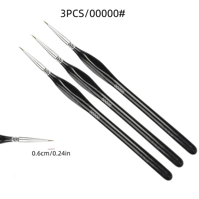 Fine Detail Brush Set – Nylon Bristles for Miniature & Acrylic Art