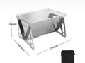 Portable Stainless Steel Camping BBQ Grill Rack & Firewood Stove Camping Grill Rack Zpaxo small With Bag