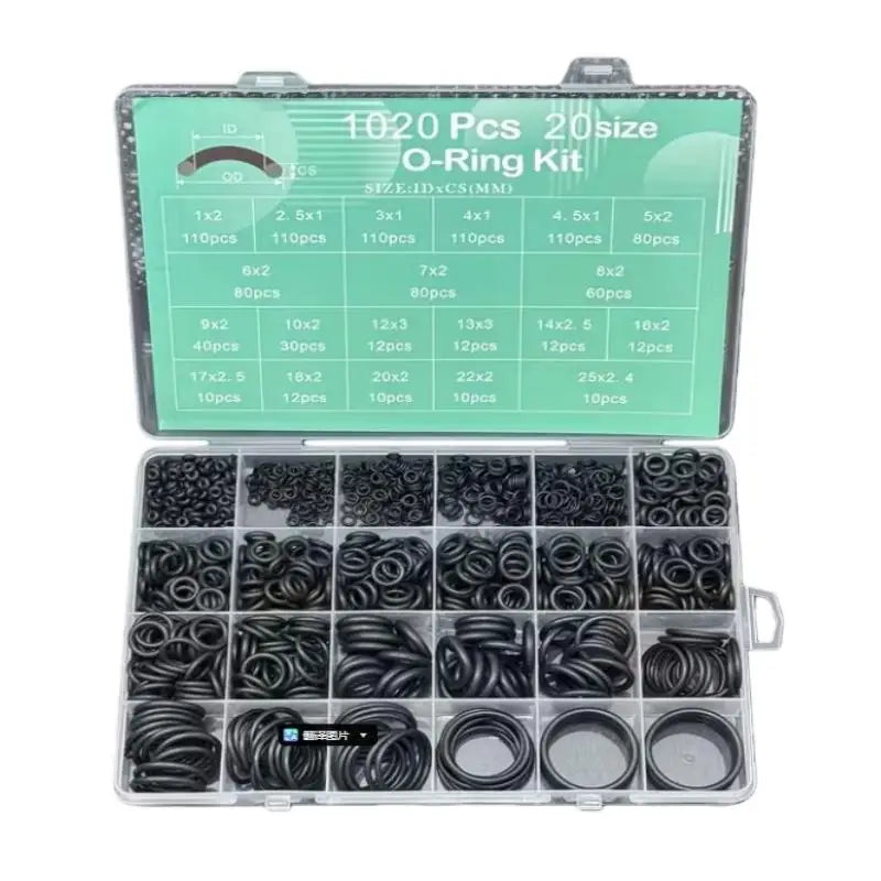 595/1020 Pc Nitrile Rubber O-Ring Assortment Kit – NBR Seals