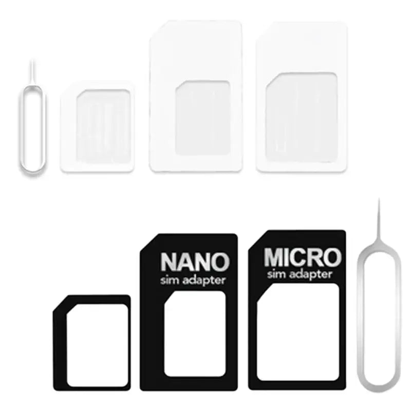 1 Convert Nano SIM Card Micro Standard Adapter Smart Phone LTE USB