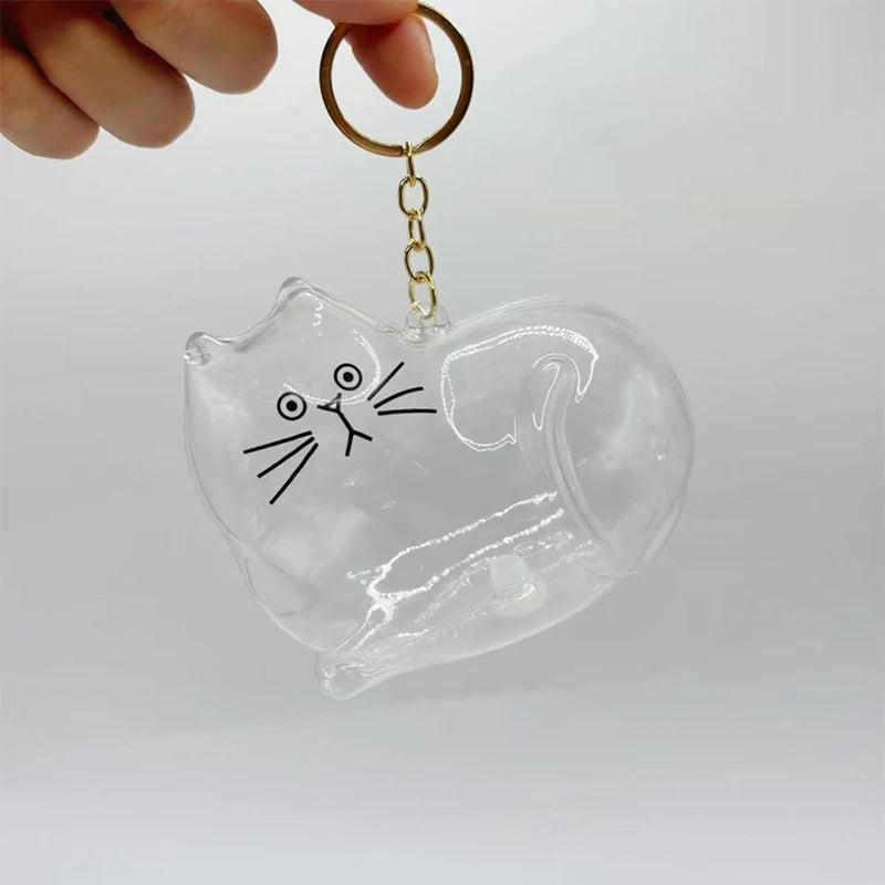 Dog Hair Storage Pendant Keychain Transparent Cat Fur Keepsake