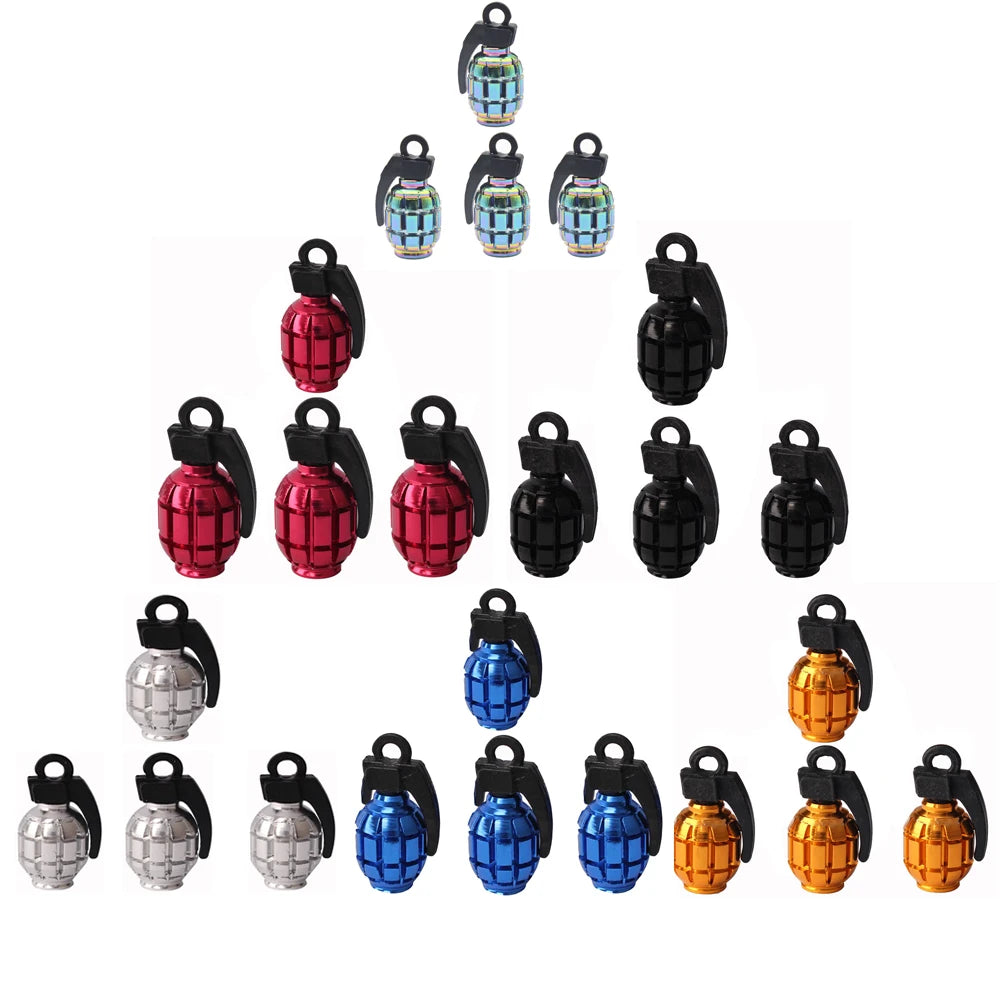 4-Pack Colorful Aluminum Tire Valve Stem Caps – Universal Fit