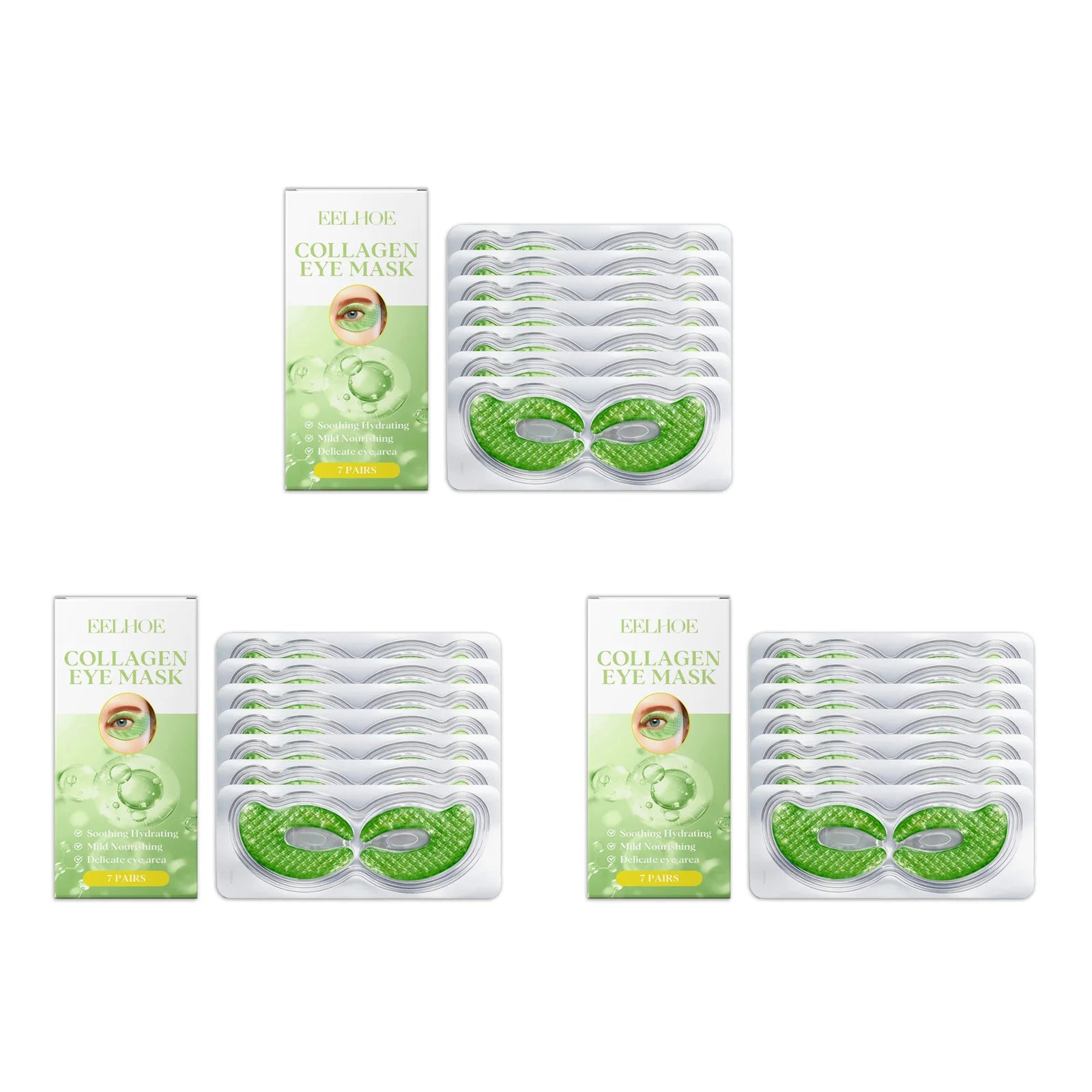 EELHOE Collagen Eye Mask Patches – Dark Circles & Firming Eye Mask Patches Zpaxo 21 pairs