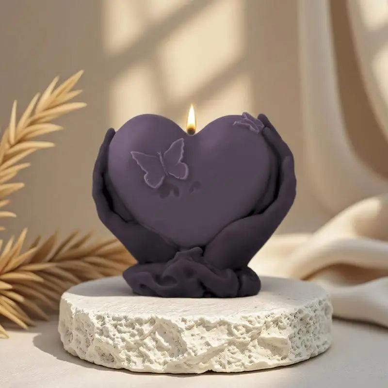 Heart Silicone Molds Epoxy Resin Soap Holding Hand Gypsum Decoration