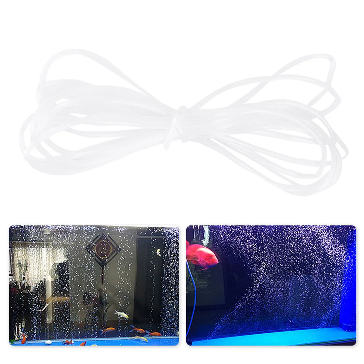 5M 4-6Mm Standard Airline Tubing for Fish Tank Air Pumps Clear Kink-Resistant Oxygen Tube Safe in Freshwater Saltwater Aquarium