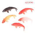 ▶5Pcs Dollhouse Miniature Model Fish Carp Simulation Animals For Kids Toys DIY Decorative Goldfish Figurines Home Decor Ornament Zpaxo L-2.2cm
