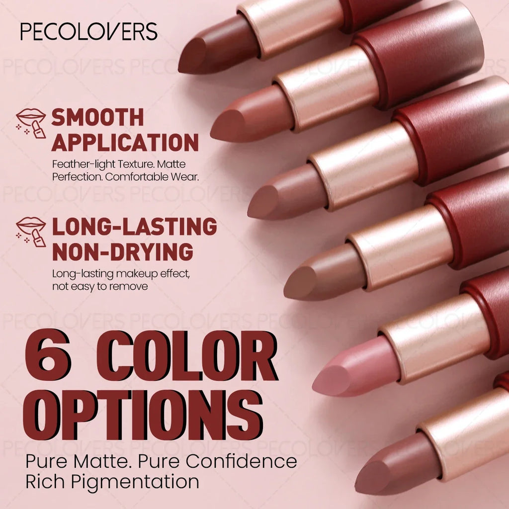 1 pc Lipstick, Red, Rich Color Rendering, Smooth Texture, Matte Makeup Effect, Long-Lasting and Non-Drying,Multi-Color Lipstick Zpaxo