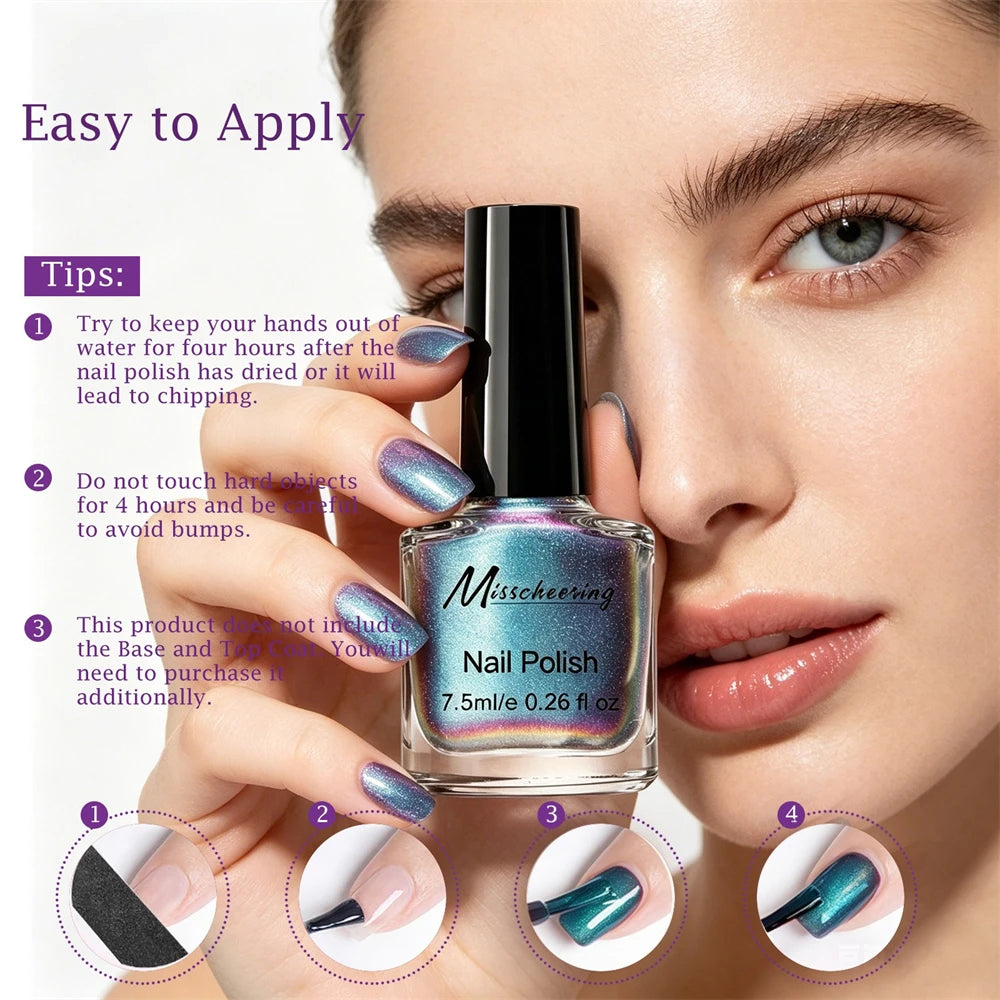 Olive Green Iridescent Cat Eye Nail Polish Magnetic Polarized Gel No Zpaxo