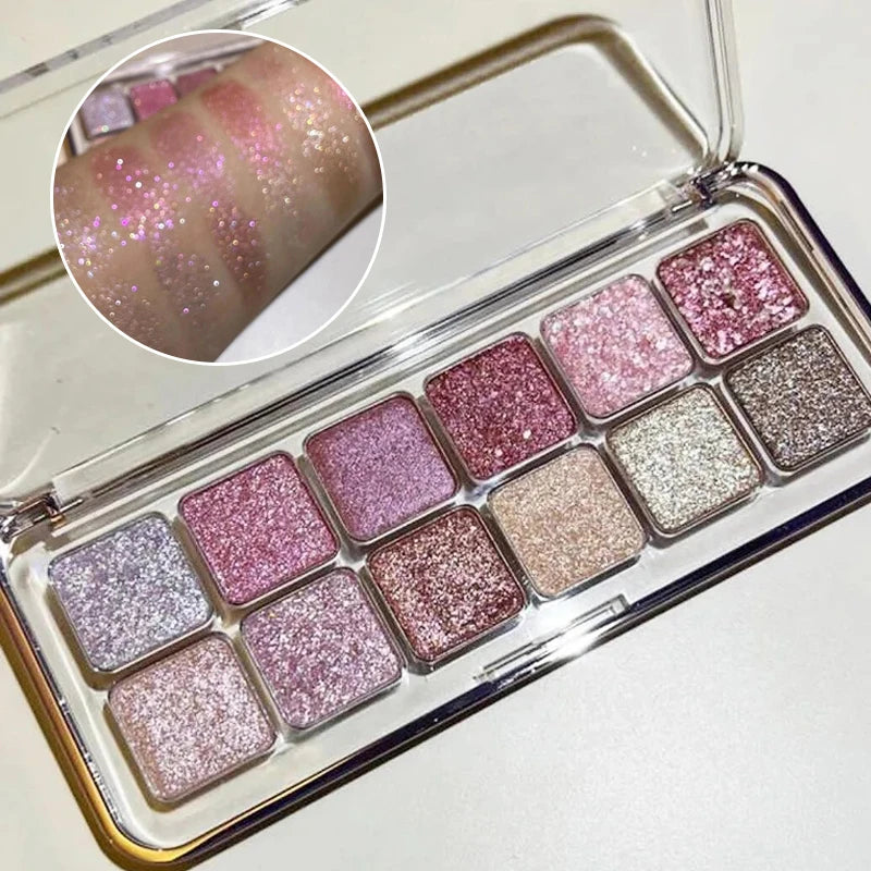12 Eye Shadow Plate Matte Pearl Eyeshadow Girl Beginner Makeup