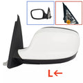 White ABS Left Right Side Mirror Power Adjustment Heated Replacement