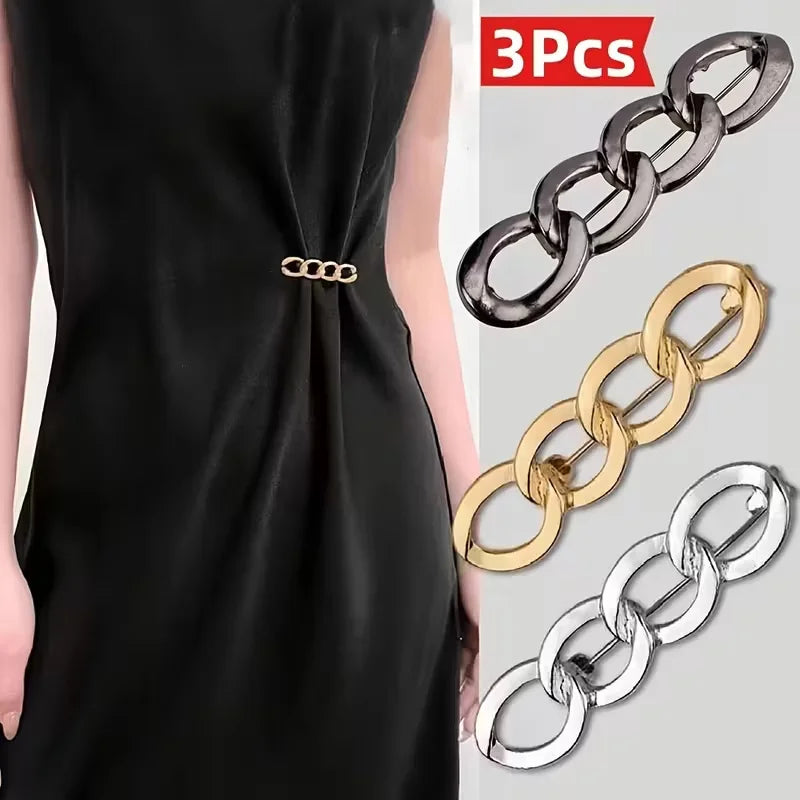 4-in-1 No-Sew Waist Buckle: Adjustable Belt for Jeans & Dress Sleeves. 3pcs Alloy Snap Fastener, Fits Most Waistbands. Zpaxo black